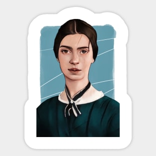 American Poet Emily Dickinson illustration Sticker